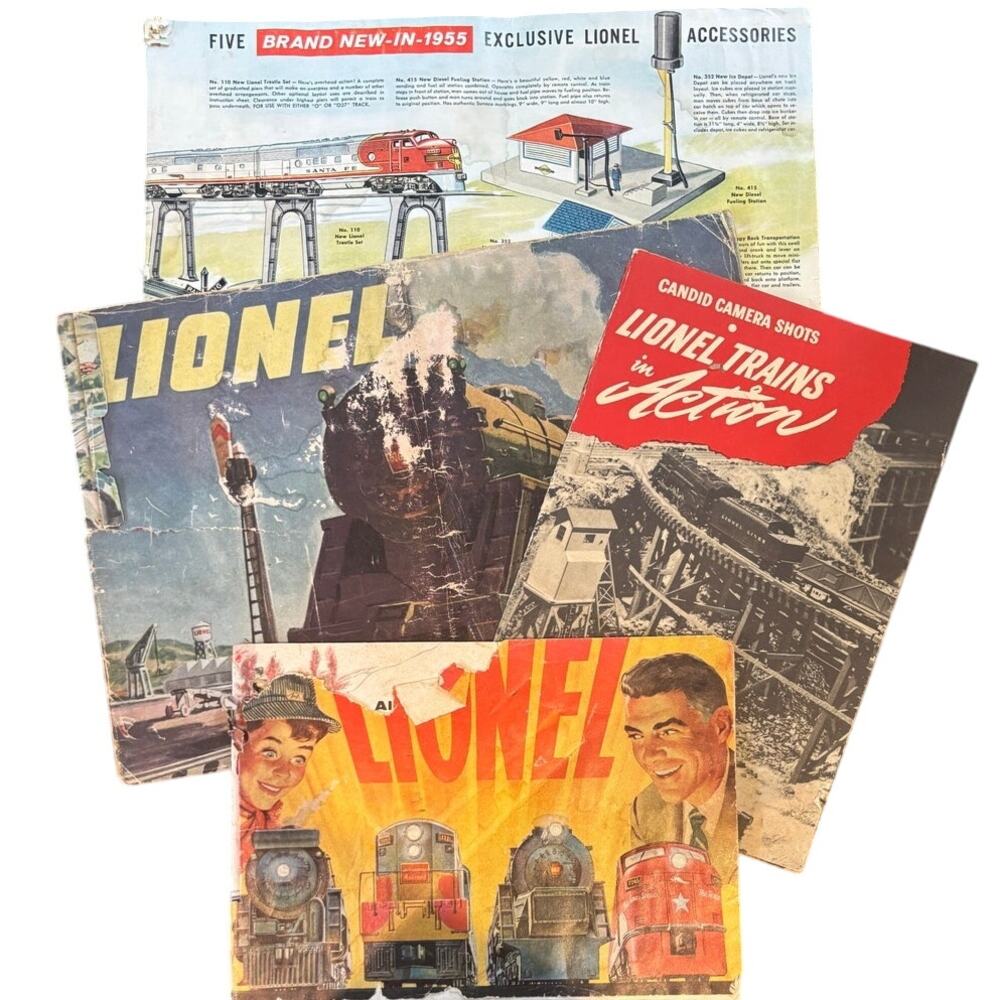 Vintage Lot of 1940's-50's Lionel Train Brochures, Catalogs